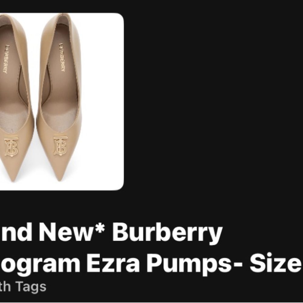 Burberry Tan Monogram Heels